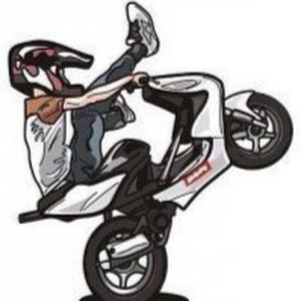 Стант на скутере рисунок