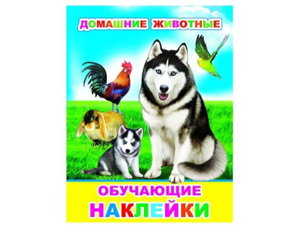 Книжка с наклейками "домашние любимцы"