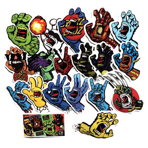 Skater Santa Cruz Sticker Pack PNG