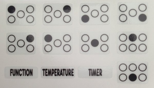 Cooker Oven Stove range Hob Stickers symbols Replacement Labels knob Decals