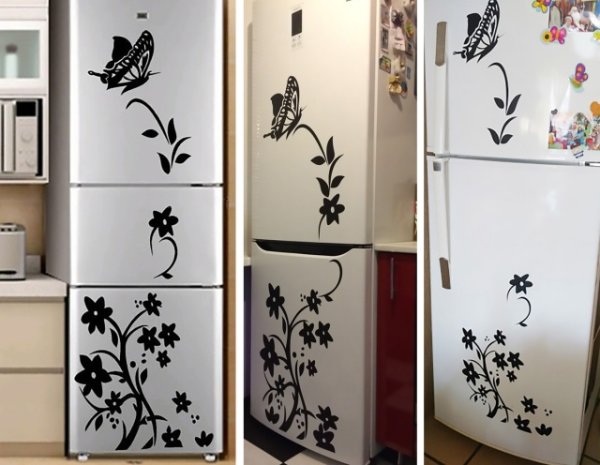 Обклеить холодильник пленкой