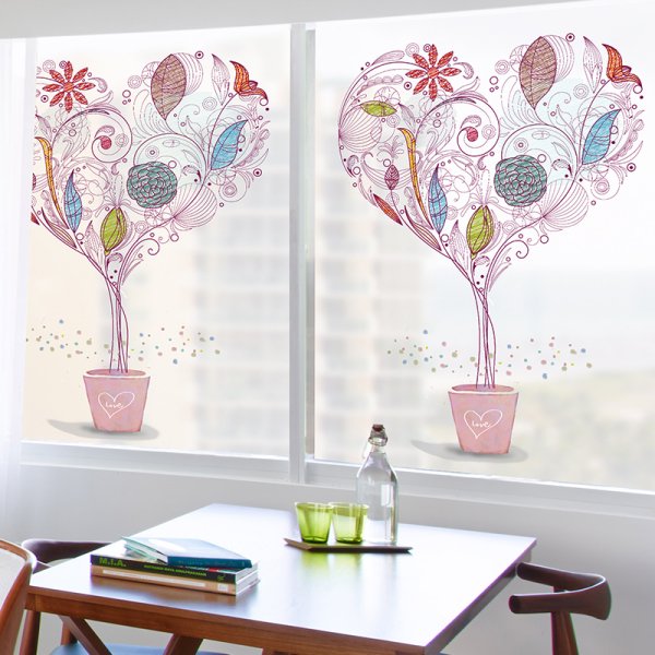 Рекламные наклейки на окна