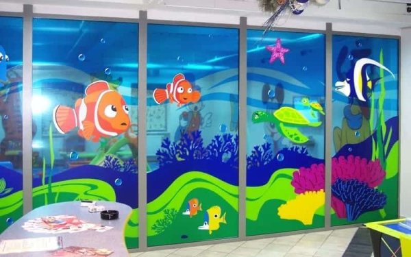 Декорирование стен в детском саду