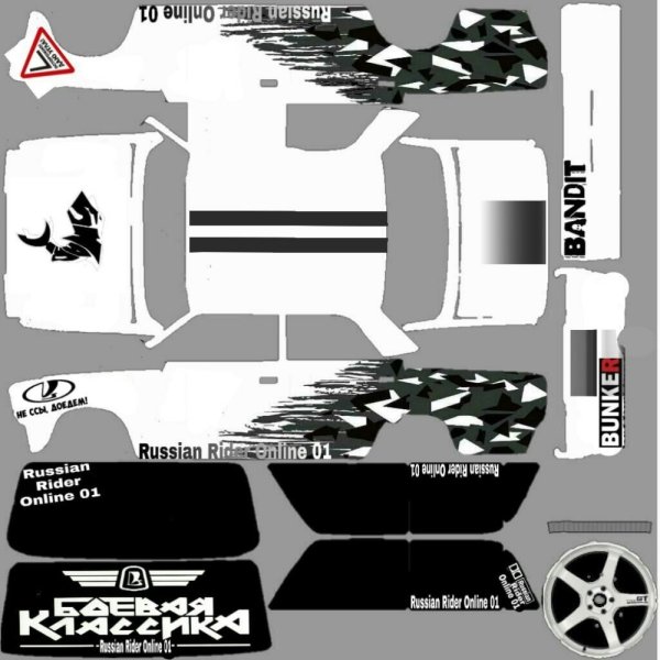 Скины на ВАЗ 2106 В Russian Rider
