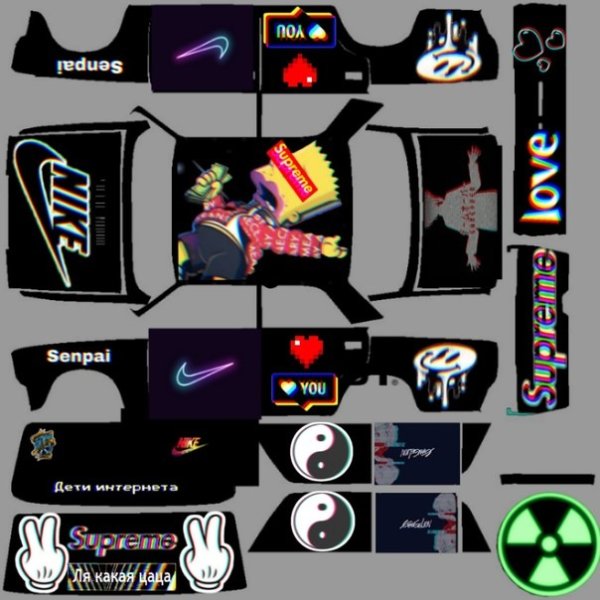 Скины на ВАЗ 2107 В Russian Rider