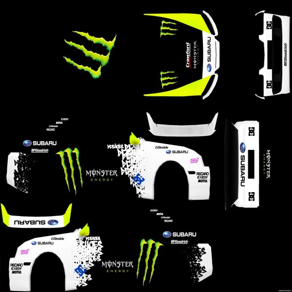 Винил Monster Energy GTR чертеж