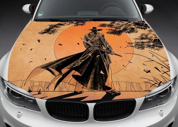 Наклейки на капот автомобиля