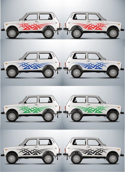 Наклейки на ниву 21213