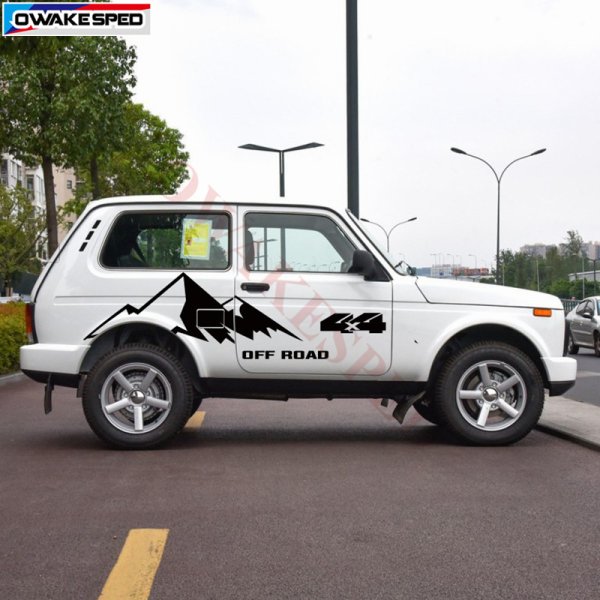 Наклейки на Шеви Нива 4на 4/4 на двери