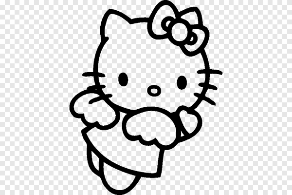Хелол Кити черно белая