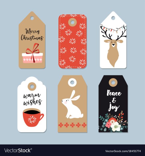 Бирки на подарки новогодние