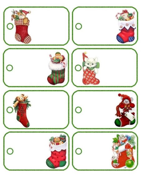 Новогодние этикетки для подарков