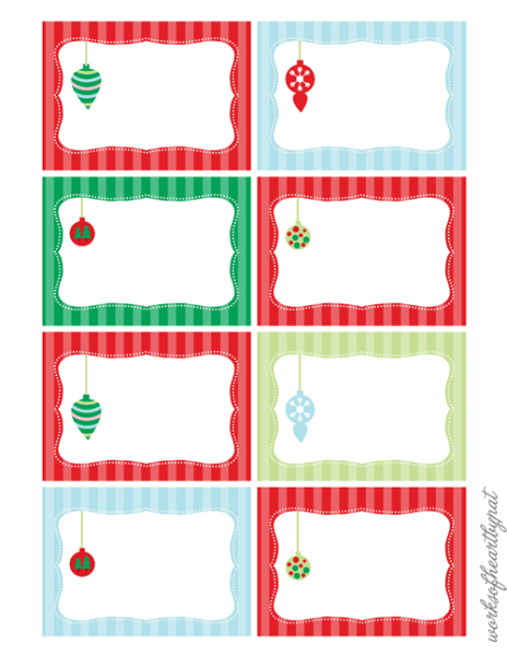 Наклейки для подписи подарков на новый год