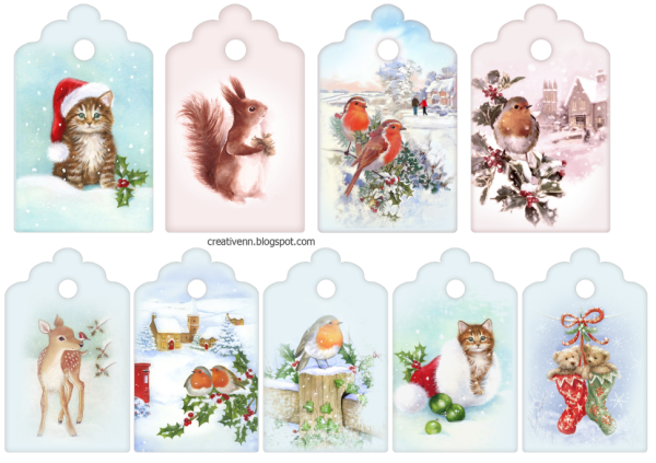 Бирочки для новогодних подарков