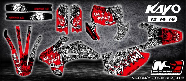 Комплект наклеек на Kayo 125 EVO