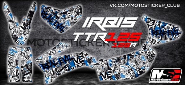 Комплект наклеек на мотоцикл Kayo t2, t4, t6 – Geico Rockstar