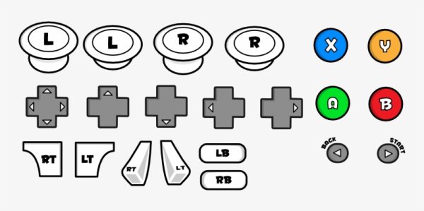 Наклейки на кнопки геймпада Xbox