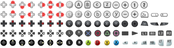 Иконки кнопок геймпада ps4