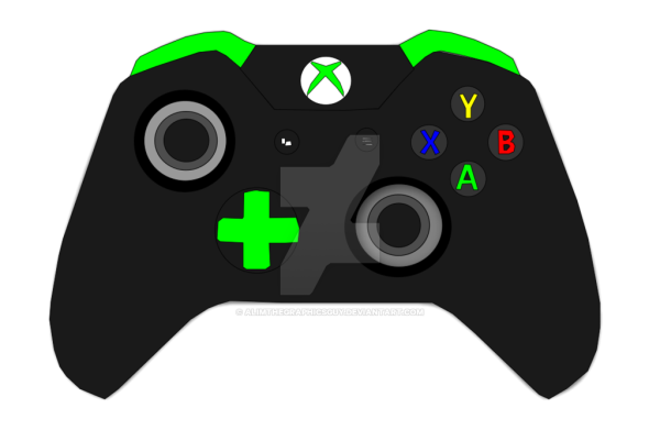 Xbox Controller черно белый