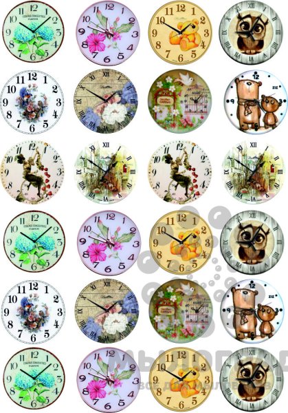 Циферблаты наручных часов для печати