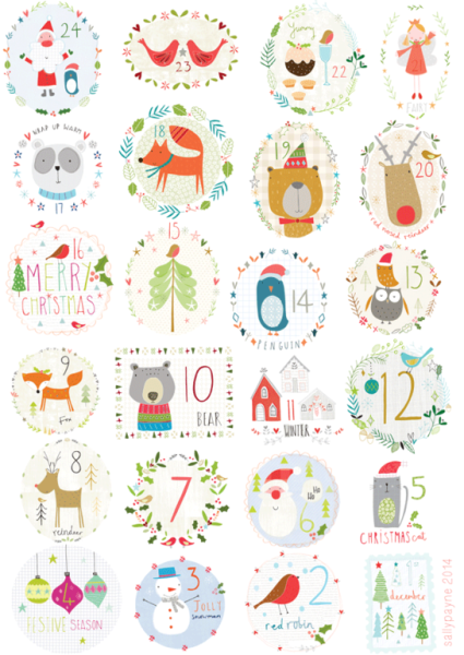 Стикеры для адвент календаря