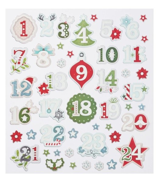 Новогодние ярлычки для адвент календаря