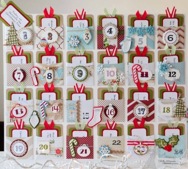 Новогодние цифры от 1 до 31 для адвент календаря