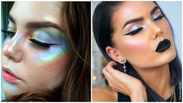 Стрелки на глазах наклейки блестящие