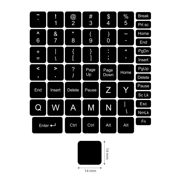 Наклейки на клавиатуру