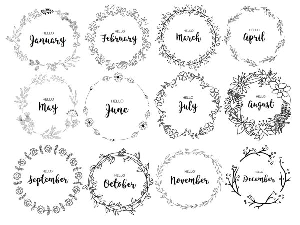 Наклейки в буллет джорнал для распечатки
