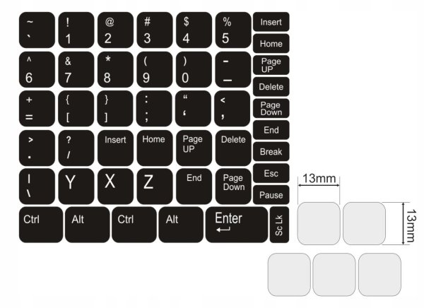 Наклейки на клавиатуру