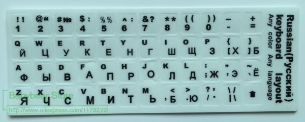 Русские буквы на клавиатуру