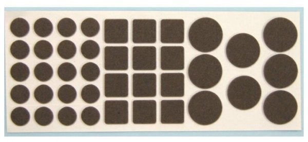 Накладки на ножки мебели y492 i.k черные полимерные 16 шт, 20 мм