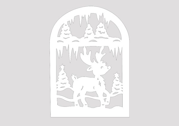 Новогодние вырезалки на окна большие