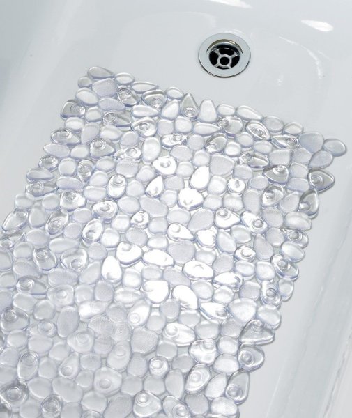 Коврик в ванну Spirella Riverstone, 75x36см, антискользящий, белый