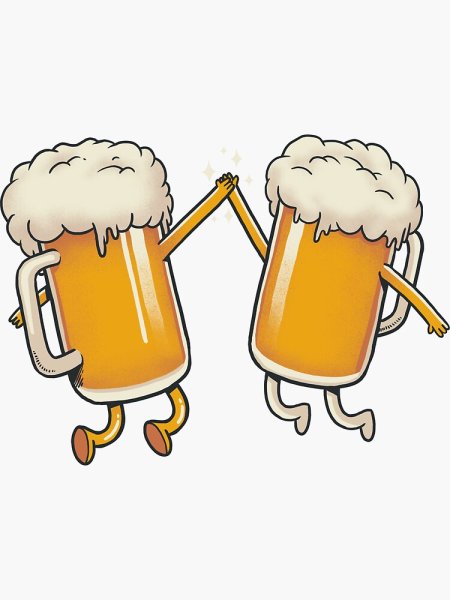 Кружка пива стикер