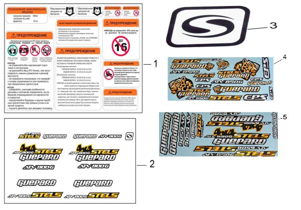 Наклейки стелс гепард 850