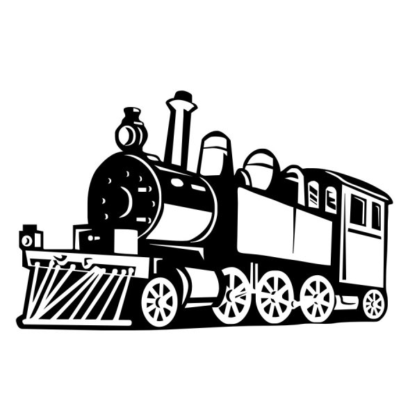 Паровоз силуэт