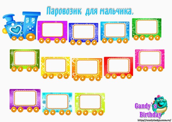 Открытка с днем рождения с паровозом