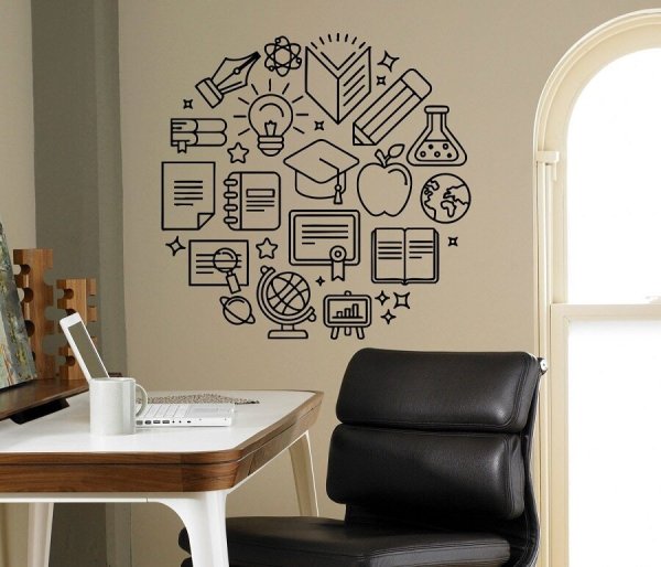 Дизайнерский декор для стен в школе