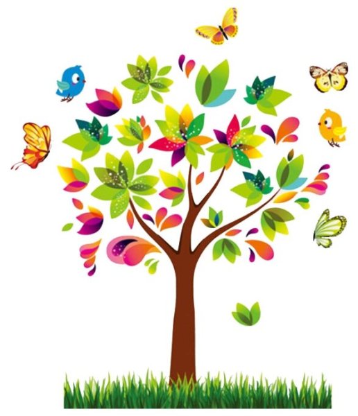 Дерево из самоклейки