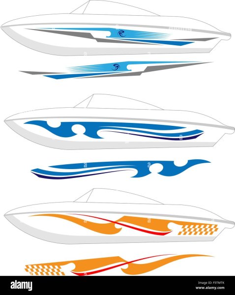 Наклейки на борт лодки