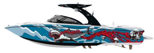 Наклейки на борт катера