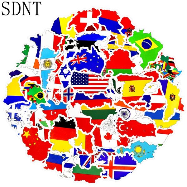 Наклейки флаги мира