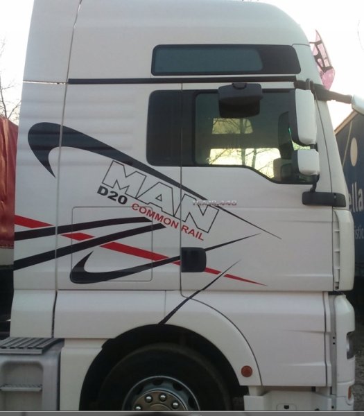 Наклейки на кабину ман ТГА