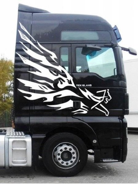 Наклейки на кабину ман ТГА