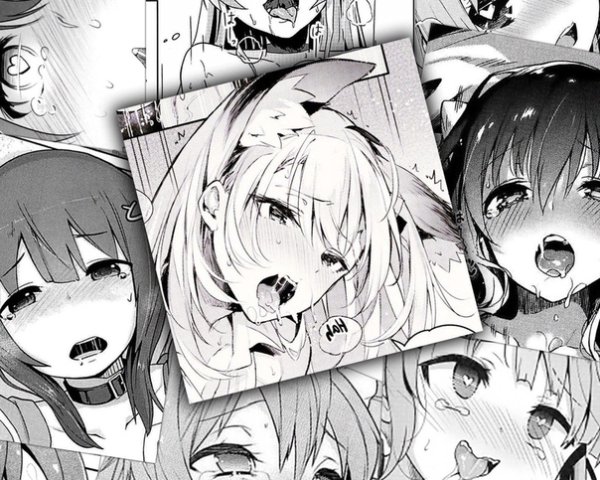 Ахегао Манга наклейки