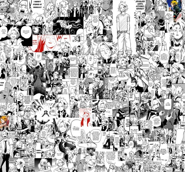 Коллаж из манги для печати