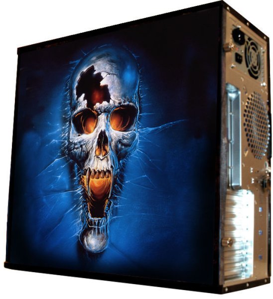 Аэрография на корпусе компьютера