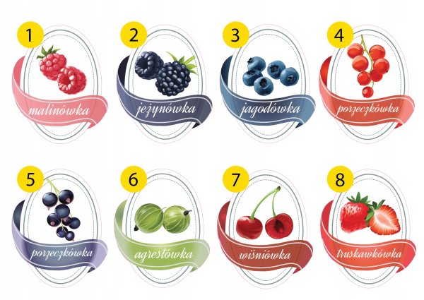 Наклейки ягоды на банки